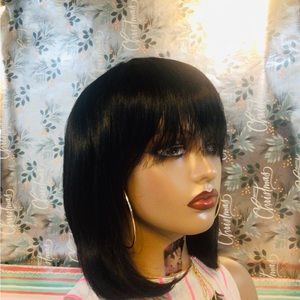 🔥10inch Straight Wig Human Hair Wig Brazilian Hair, looks natural for W…